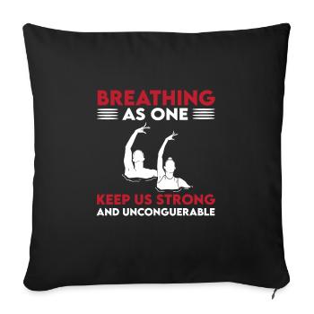 Synchronschwimmen Geschenk - Sofakissenbezug 45 x 45 cm - Schwarz - Vorne