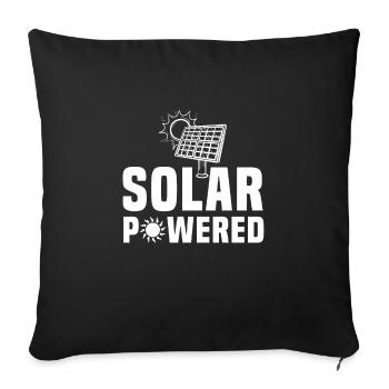 Solar powered - Sofa pillowcase 17,3'' x 17,3'' (45 x 45 cm) - black - Front