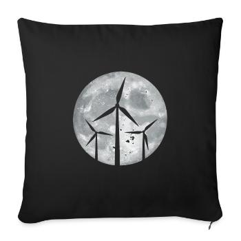 Wind turbine - Sofa pillowcase 17,3'' x 17,3'' (45 x 45 cm) - black - Front