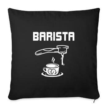 Barista - Sofa pillowcase 17,3'' x 17,3'' (45 x 45 cm) - black - Front
