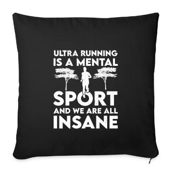Ultra Running - Housse de coussin décorative 45 x 45 cm - noir - Devant