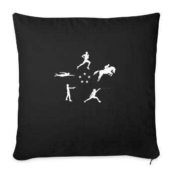 Modern pentathlon - Sofa pillowcase 17,3'' x 17,3'' (45 x 45 cm) - black - Front