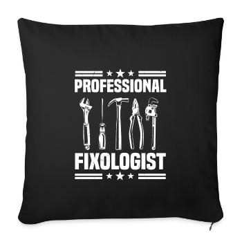 Professional fixologist - Sofa pillowcase 17,3'' x 17,3'' (45 x 45 cm) - black - Front