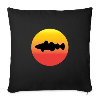 Cod Retro - Sofa pillowcase 17,3'' x 17,3'' (45 x 45 cm) - black - Front