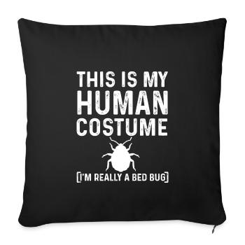 Bed Bug Costume - Sofa pillowcase 17,3'' x 17,3'' (45 x 45 cm) - black - Front