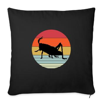Grasshopper - Sofa pillowcase 17,3'' x 17,3'' (45 x 45 cm) - black - Front
