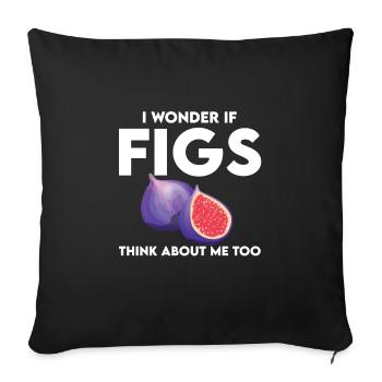 Fig Shirt - Sofa pillowcase 17,3'' x 17,3'' (45 x 45 cm) - black - Front