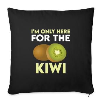 Dicton Kiwi - Housse de coussin décorative 45 x 45 cm - noir - Devant
