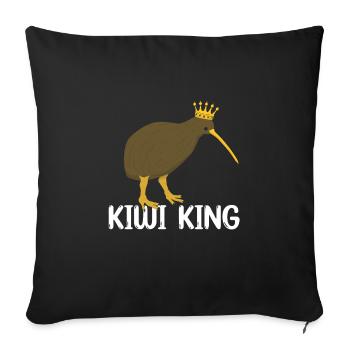 Kiwi King - Sofa pillowcase 17,3'' x 17,3'' (45 x 45 cm) - black - Front