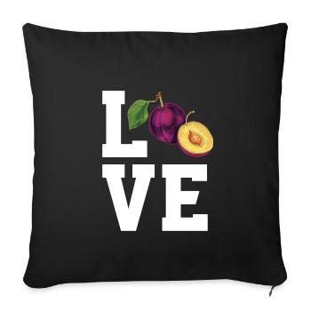 Chères prunes - Housse de coussin décorative 45 x 45 cm - noir - Devant