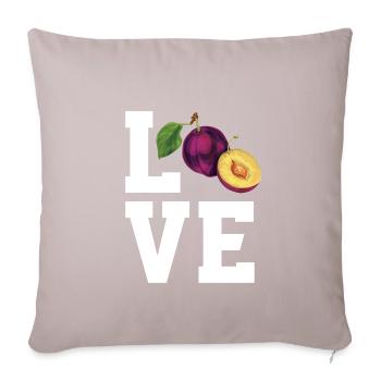 Dear plums - Sofa pillowcase 17,3'' x 17,3'' (45 x 45 cm) - light taupe - Front