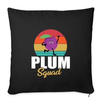 Escouade Prune - Housse de coussin décorative 45 x 45 cm - noir - Devant