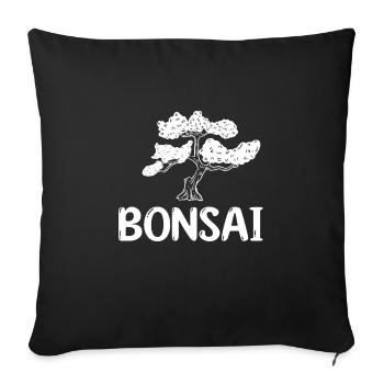 Bonsai - Sofa pillowcase 17,3'' x 17,3'' (45 x 45 cm) - black - Front