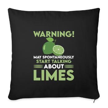 Amateurs de chaux - Housse de coussin décorative 45 x 45 cm - noir - Devant
