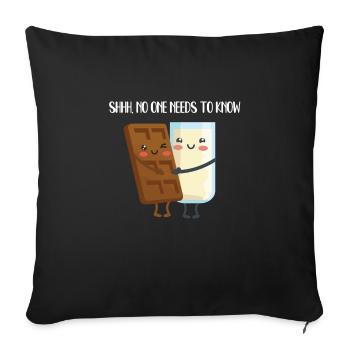 Chocolate Milk Secret - Sofa pillowcase 17,3'' x 17,3'' (45 x 45 cm) - black - Front