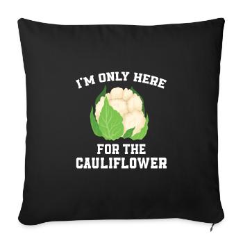 Chou-fleur - Housse de coussin décorative 45 x 45 cm - noir - Devant