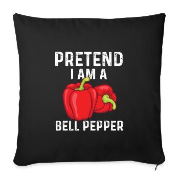 Paprika lovers - Sofa pillowcase 17,3'' x 17,3'' (45 x 45 cm) - black - Front