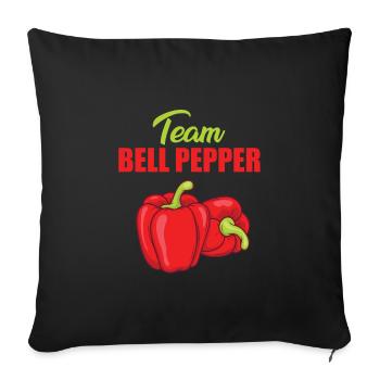 Team Paprika - Sofa pillowcase 17,3'' x 17,3'' (45 x 45 cm) - black - Front