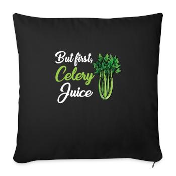 Celery juice - Sofa pillowcase 17,3'' x 17,3'' (45 x 45 cm) - black - Front