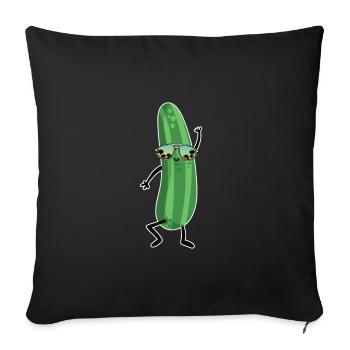 Cucumber sunglasses - Sofa pillowcase 17,3'' x 17,3'' (45 x 45 cm) - black - Front