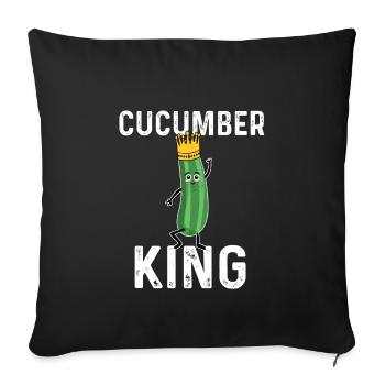 Cucumber King - Sofa pillowcase 17,3'' x 17,3'' (45 x 45 cm) - black - Front