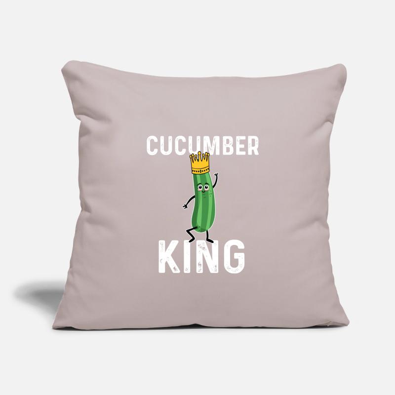 Roi du concombre Housse de coussin décorative 45 x 45 cm