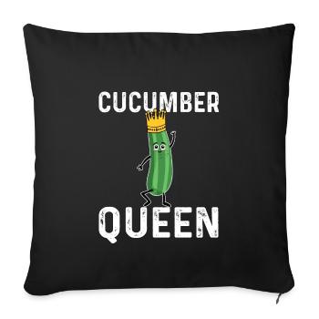 Cucumber Queen - Sofa pillowcase 17,3'' x 17,3'' (45 x 45 cm) - black - Front