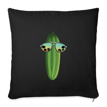 Cucumber - Sofa pillowcase 17,3'' x 17,3'' (45 x 45 cm) - black - Front