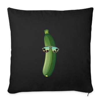 Zucchini Sunglasses - Sofa pillowcase 17,3'' x 17,3'' (45 x 45 cm) - black - Front