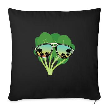 Spinat Sonnenbrille - Sofakissenbezug 45 x 45 cm - Schwarz - Vorne