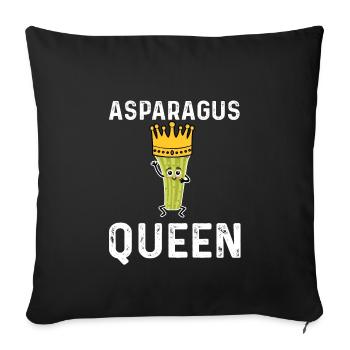 Asparagus Queen - Sofa pillowcase 17,3'' x 17,3'' (45 x 45 cm) - black - Front