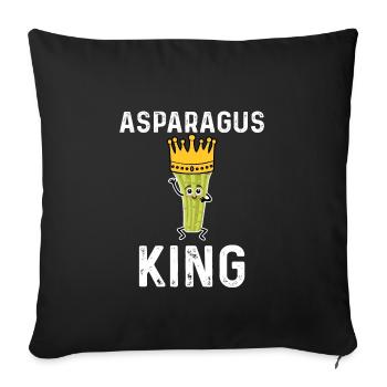 Asparagus King - Sofa pillowcase 17,3'' x 17,3'' (45 x 45 cm) - black - Front