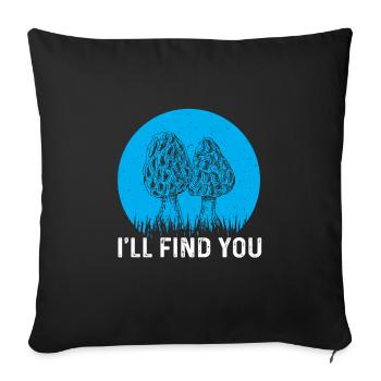 Morels Gift - Sofa pillowcase 17,3'' x 17,3'' (45 x 45 cm) - black - Front