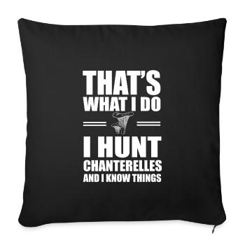 Chanterelle Hunter - Sofa pillowcase 17,3'' x 17,3'' (45 x 45 cm) - black - Front