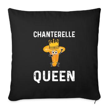 Chanterelle Queen - Sofa pillowcase 17,3'' x 17,3'' (45 x 45 cm) - black - Front