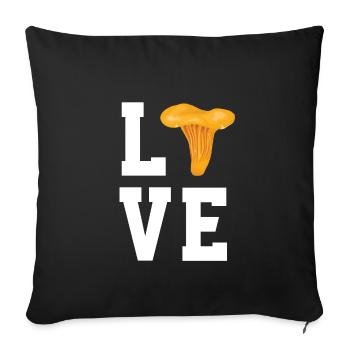 Dear chanterelle - Sofa pillowcase 17,3'' x 17,3'' (45 x 45 cm) - black - Front