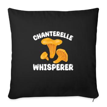 Chanterelle Whisperer - Sofa pillowcase 17,3'' x 17,3'' (45 x 45 cm) - black - Front