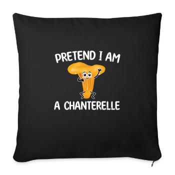 Chanterelle Halloween - Sofa pillowcase 17,3'' x 17,3'' (45 x 45 cm) - black - Front