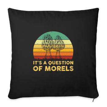 Morels Gift - Sofa pillowcase 17,3'' x 17,3'' (45 x 45 cm) - black - Front