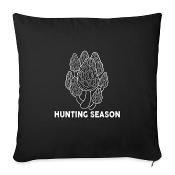 Morels Mushroom Season - Sofa pillowcase 17,3'' x 17,3'' (45 x 45 cm) - black - Front