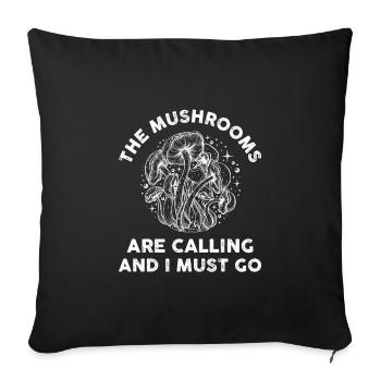 Appeler les champignons - Housse de coussin décorative 45 x 45 cm - noir - Devant