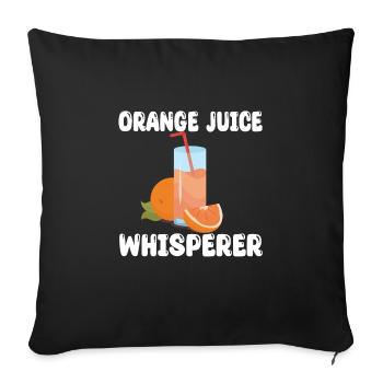 Orange Juice Whisperer - Sofa pillowcase 17,3'' x 17,3'' (45 x 45 cm) - black - Front