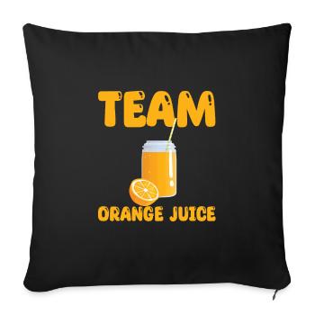 Team Orange Juice - Sofa pillowcase 17,3'' x 17,3'' (45 x 45 cm) - black - Front