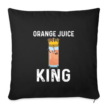 Orange Juice King - Sofa pillowcase 17,3'' x 17,3'' (45 x 45 cm) - black - Front