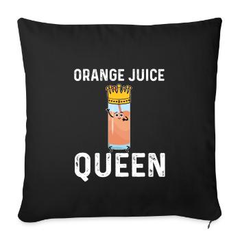 Orange Juice Queen - Sofa pillowcase 17,3'' x 17,3'' (45 x 45 cm) - black - Front