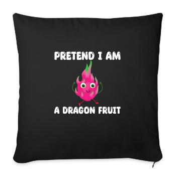 Chemise aux fruits du dragon - Housse de coussin décorative 45 x 45 cm - noir - Devant