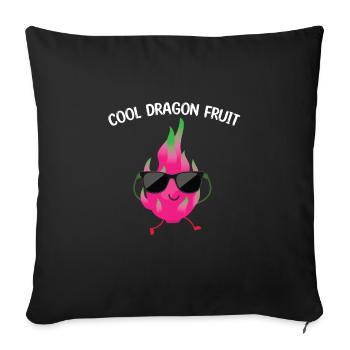 Fruit du dragon frais - Housse de coussin décorative 45 x 45 cm - noir - Devant