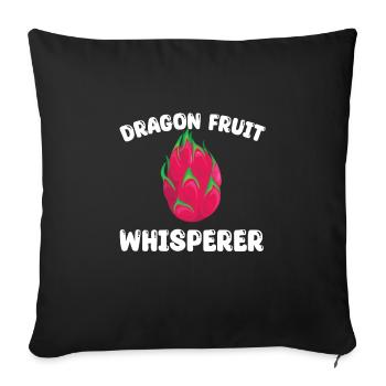 Drachenfrucht Flüsterer - Sofakissenbezug 45 x 45 cm - Schwarz - Vorne