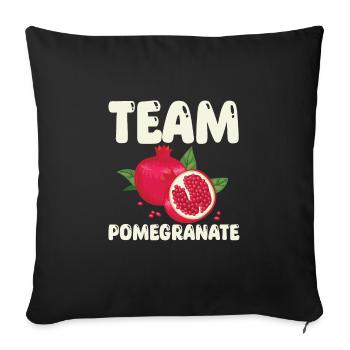 Team Granatapfel - Sofakissenbezug 45 x 45 cm - Schwarz - Vorne