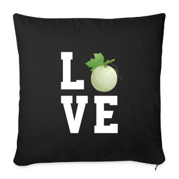 I love cantaloupe melons - Sofa pillowcase 17,3'' x 17,3'' (45 x 45 cm) - black - Front